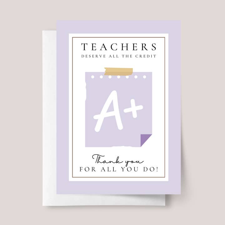 Carte de remerciement pour la Journée d'appréciation des enseignants pour la vente par Design Sprinkles