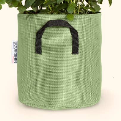 Planting pot in breathable geotextile Ø20cm - Green for wholesale by Bourgeon