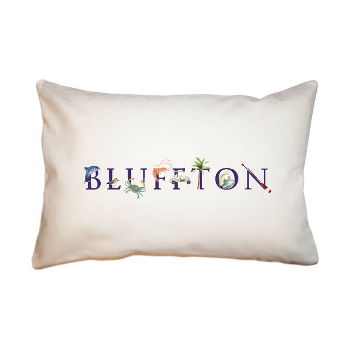 grand coussin rectangulaire Bluffton pour la vente par Tina Labadini Designs