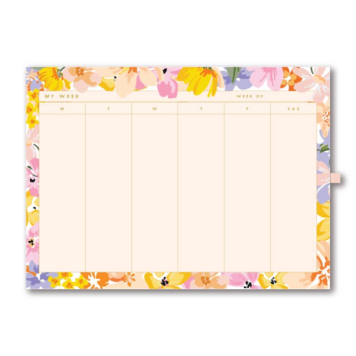 BLOC-NOTES PLANIFICATEUR PARFAIT avec AIMANT et BOUCLE POUR STYLO pour la vente par The Paper Mix
