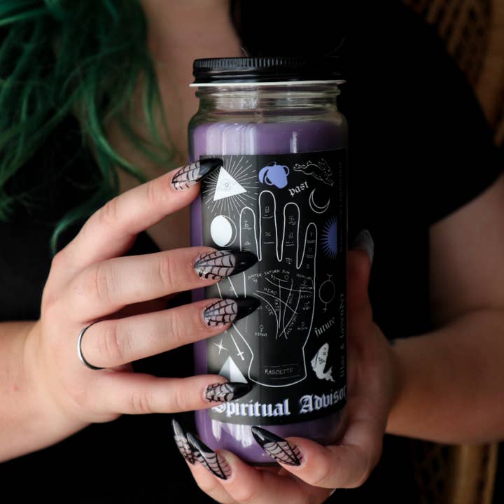 Drop Dead Candles - Vente Bougie en bocal - Bougie violette Witchy Spell - Lilas et lavande2