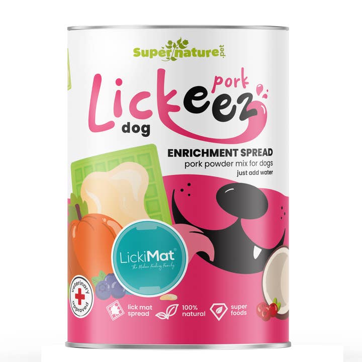 Supernature Lickeez Pork Enrichment Spread Mix for Dogs 290g for wholesale by Natures Grub