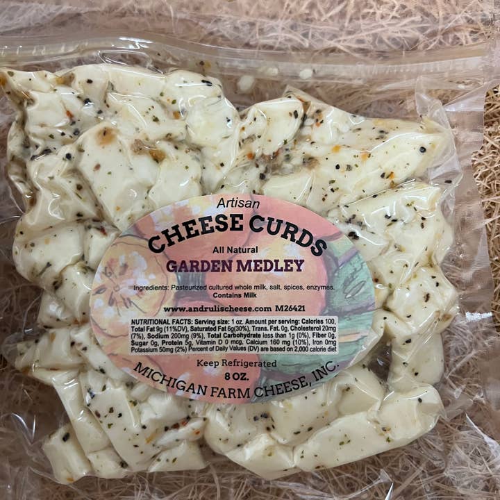 Andrulis - Wholesale Cheese - Andrulis All-Natural Cheese Curds-Garden Medley