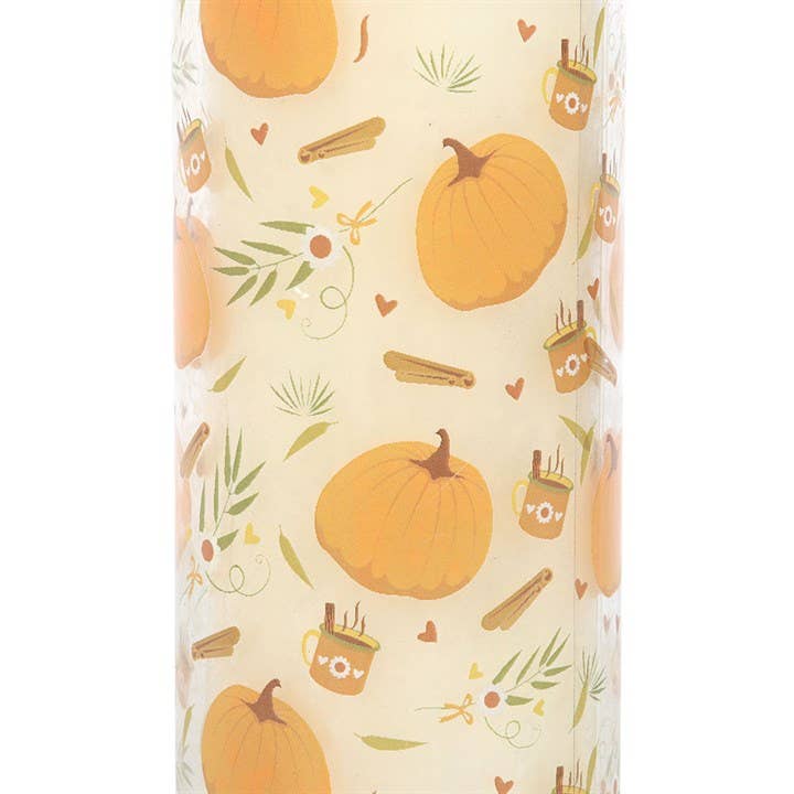 Something Different Wholesale - Wholesale Jar/Filled Candle - Autumn Pumpkin Print Tube Candle3