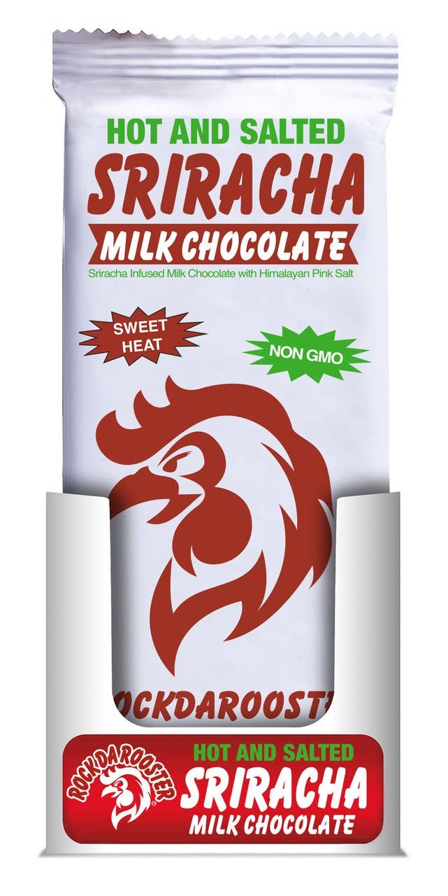 Grandpa Joe's Candy Shop – wholesale Chocolate bar – Hot and Salted Sriracha Milk Chocolate Bar, 2.5oz, 12ct0