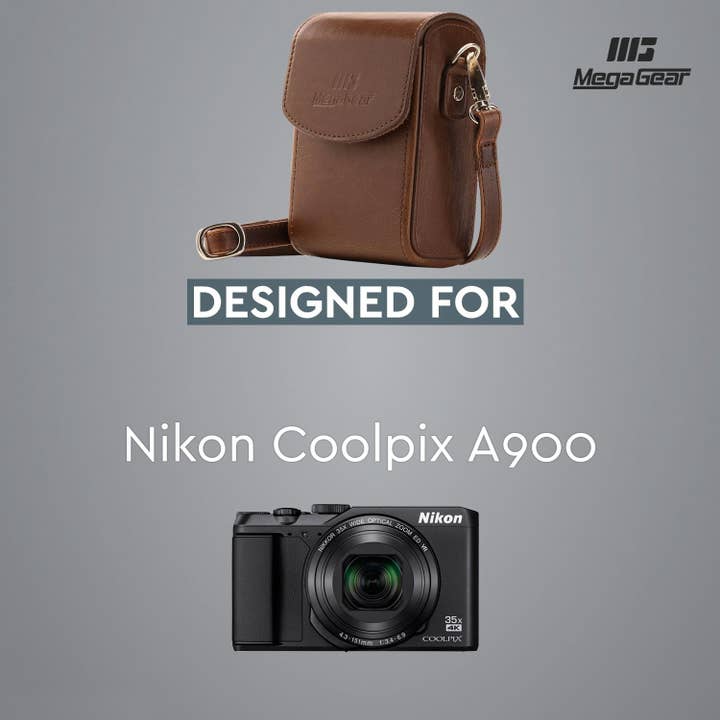 Londo - Vendita all'ingrosso Borsa a tracolla - Donna - Custodia in pelle MegaGear per Nikon Coolpix A1000, A900 con tracolla8