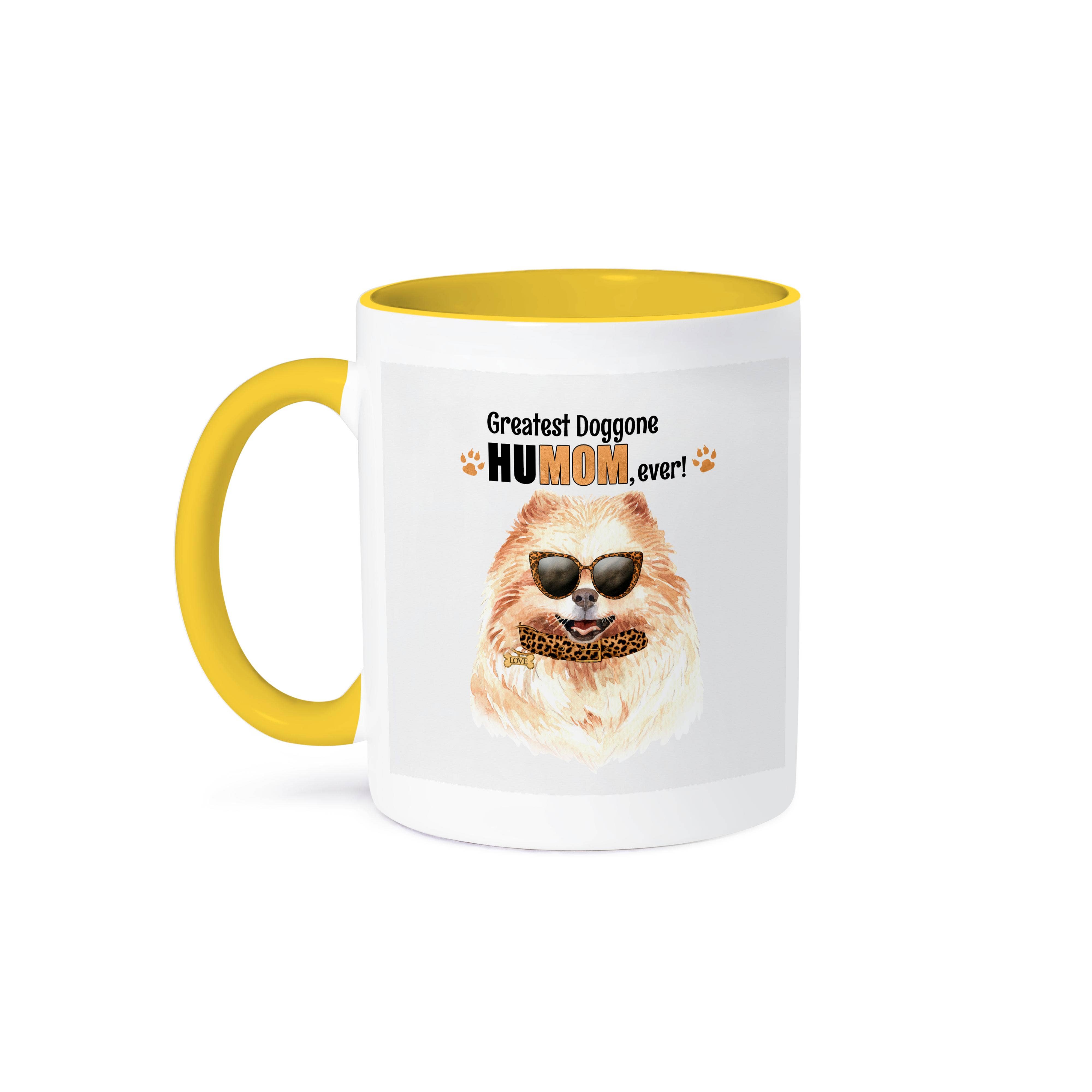 3dRose – Engroshandel Kaffekrus – 3dRose, En Mors Dags Pomeranian Hund Stilfuldt Klædt i Dyreprint til Mor, Krus0