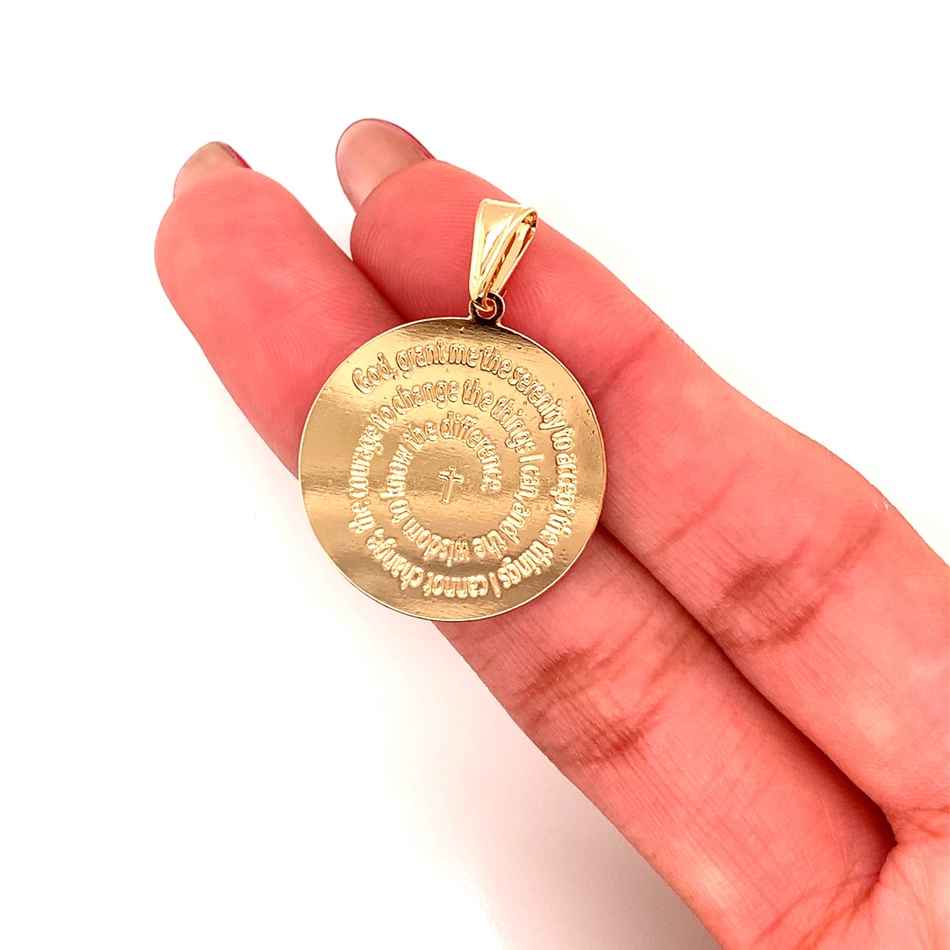 The Bead Bazaar - Wholesale Individual Charm/Pendant - Serenity Prayer Charm, Prayer for Serenity Pendant3