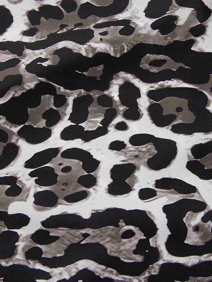 LEOPARD Wide-Leg Satin Animal Print Pants for wholesale on Faire7