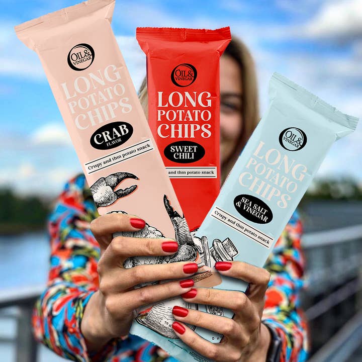 Oil & Vinegar - Wholesale Chips - Long Potato Chips Crab 75g/2.6oz1
