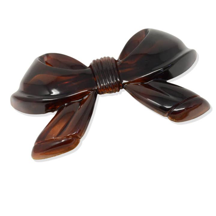 Pasador de pelo grande de celuloide Parcelona con lazo y lazo francés para mujer para venta al por mayor de Parcelona
