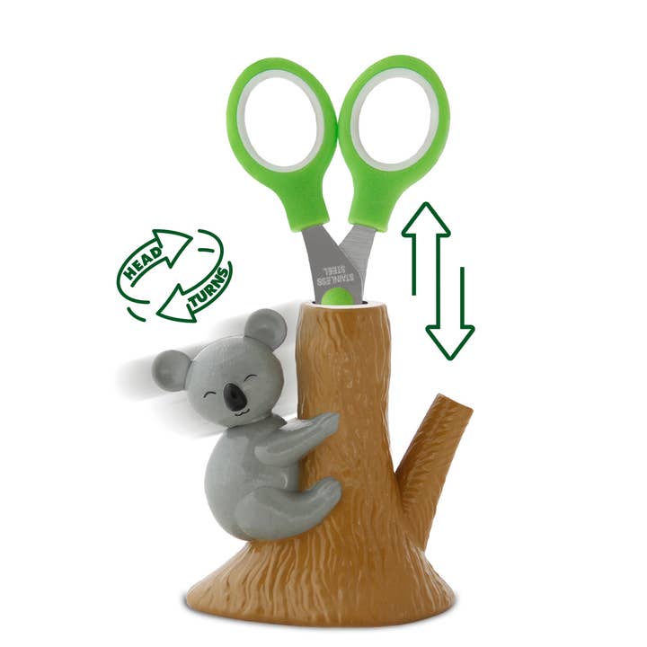 Amazeko Child Scissors with Animated Koala Holder for wholesale by Amazeko