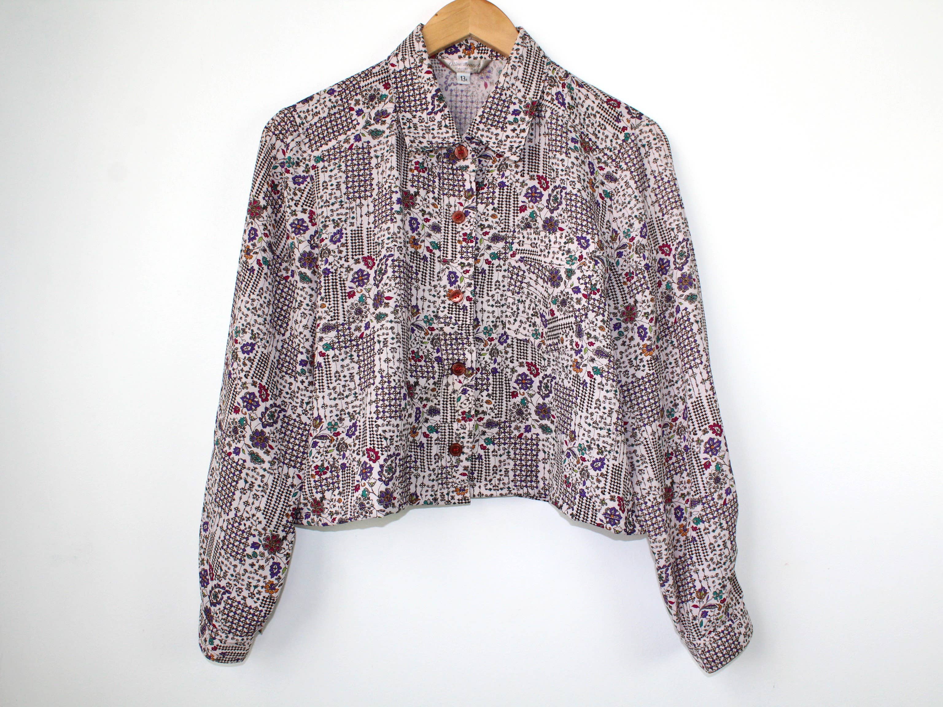 Sun's Out! – wholesale Blouse – Women’s – Reworked Long-Sleeve Button Up Blouse - Cropped 7