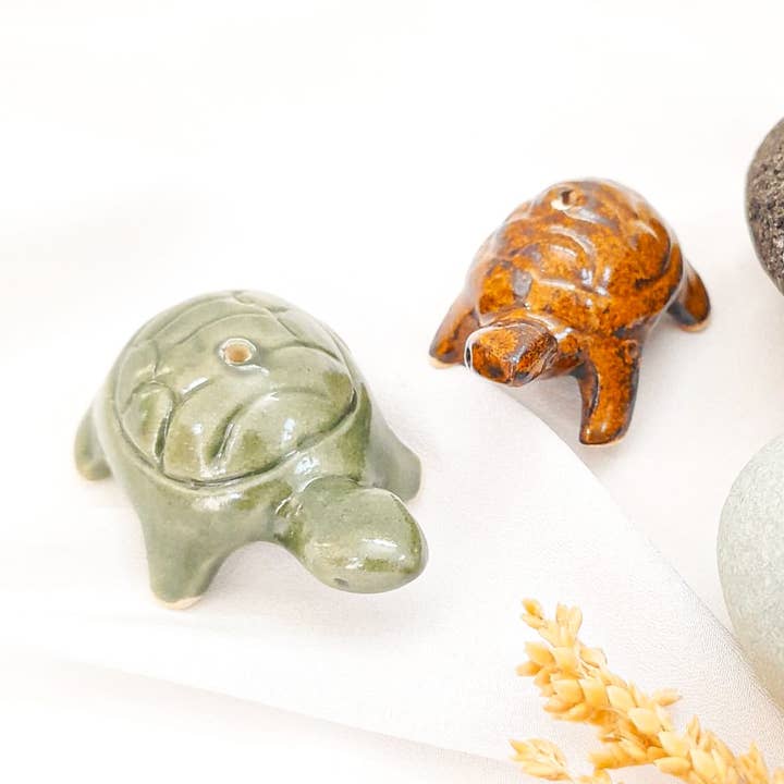 Ceramic Incense Holder Walking Turtle for wholesale by FERN