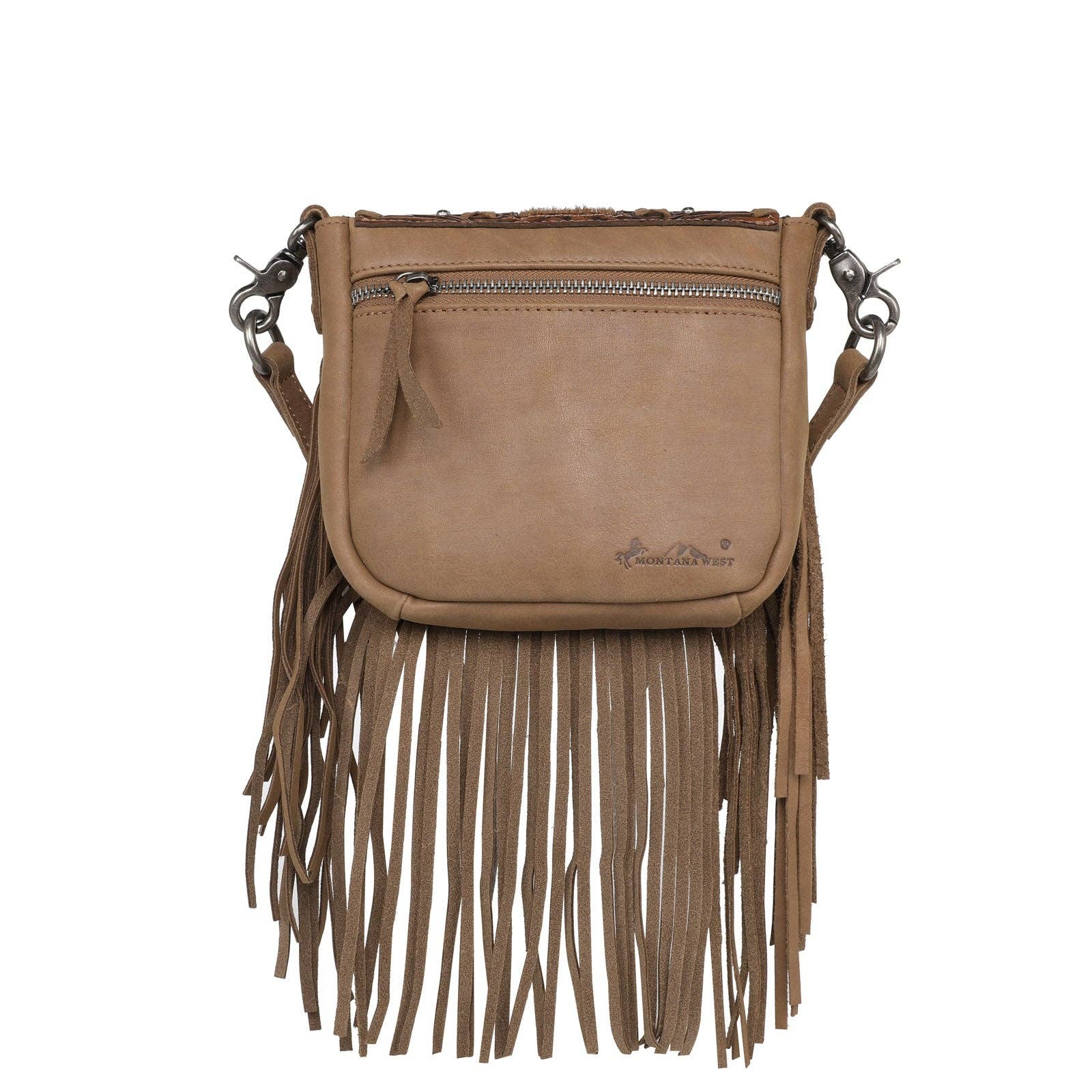 REMOVED BRAND - Wholesale Crossbody Bag - Women's - RLC-L168 Montana West Genuine Leather Tooled Collection Frin3
