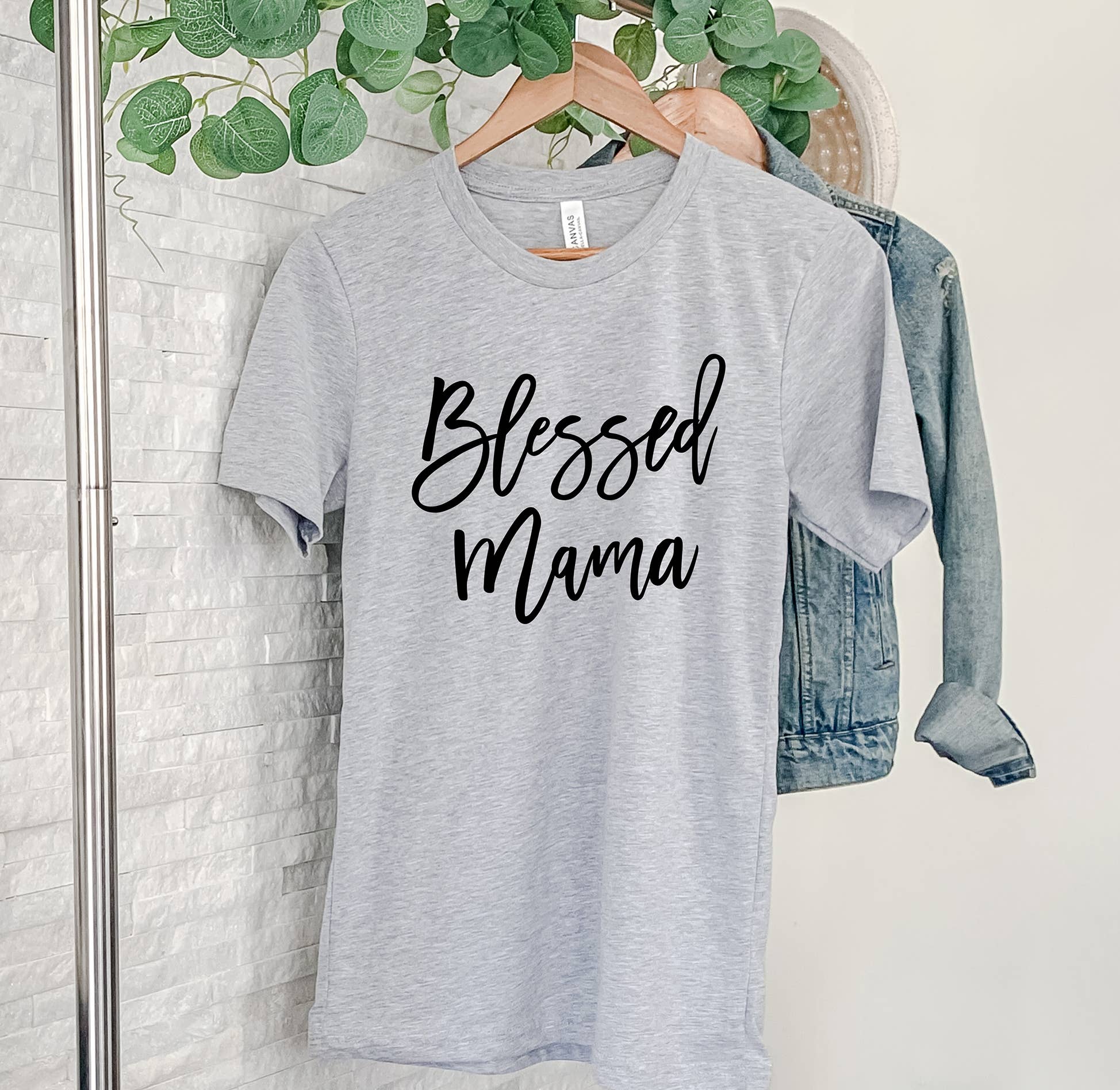 Zoe Creative Co - Wholesale Screen Printed T-Shirt - Women's - Blessed Mama Shirt Mom Life T-Shirt Mother's Day Mommy Tee14