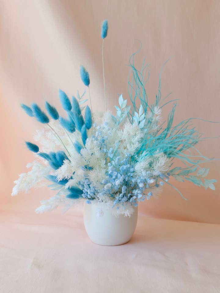 Preserved Arrangement | Blues for wholesale by Rococo Floral Co
