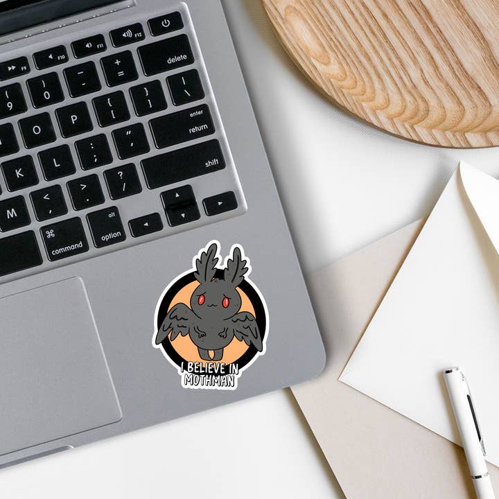 Rebel and Siren - Wholesale Sticker - I Believe in Mothman | Cryptid | Waterproof Sticker | 2.5"
