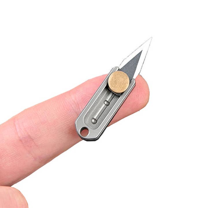 VIGOR - Wholesale Pocket Knife/Holder - EDC Titanium Metal Alloy Light Weight Mini Little Tiny Small