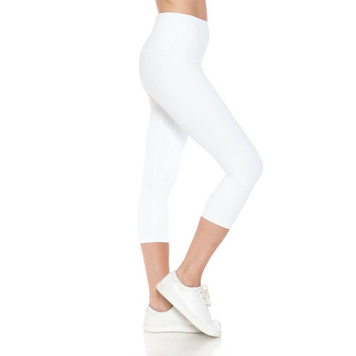 Leggings Capri Premium a Vita Alta per Attività Sportive (Cucitura Interna 53 cm) per la vendita all'ingrosso da parte di Leggings Depot
