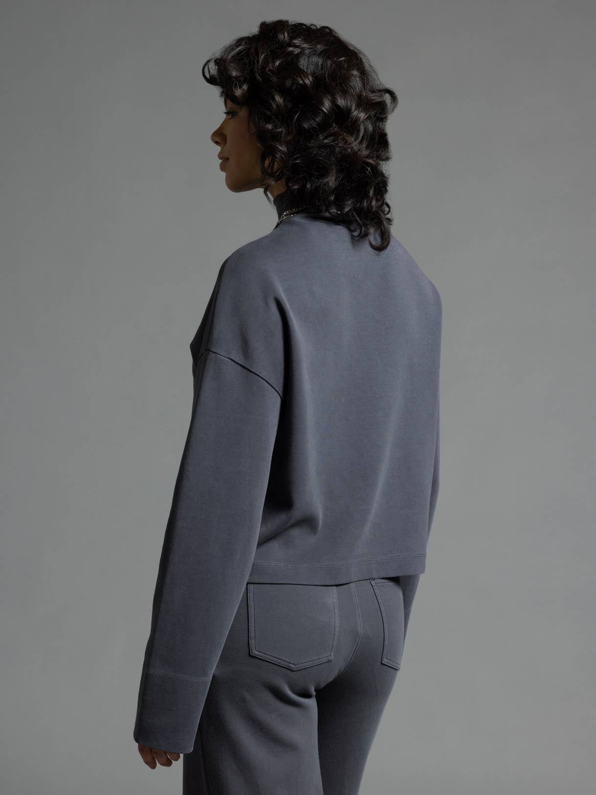 EBONY Long Sleeve Top - GENEVIEVE MOCK NECK TOP for wholesale on Faire2