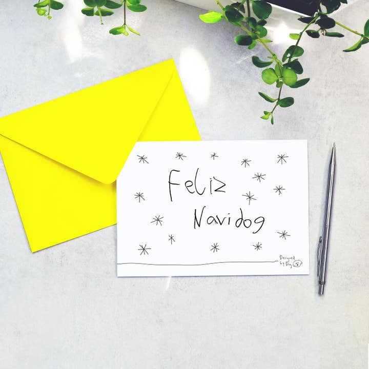 Feliz Navidog Dog - Funny Christmas Card for wholesale by Paper Plane