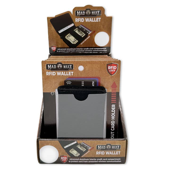 Novelty Brands - Wholesale Wallet - Men's - MAD MAXX CANVAS RFID WALLET- 6 PER DISPLAY