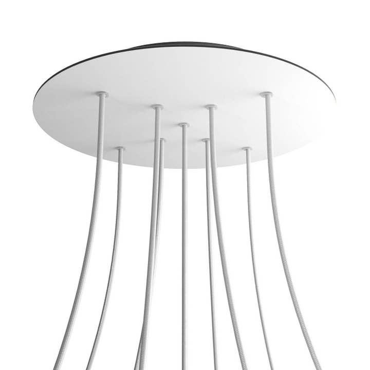 Rosette XXL Rose-One rund, diameter 400 mm med 9 X-formede huller og 4 huller for engroshandel hos LIGHTINUP S.R.L.