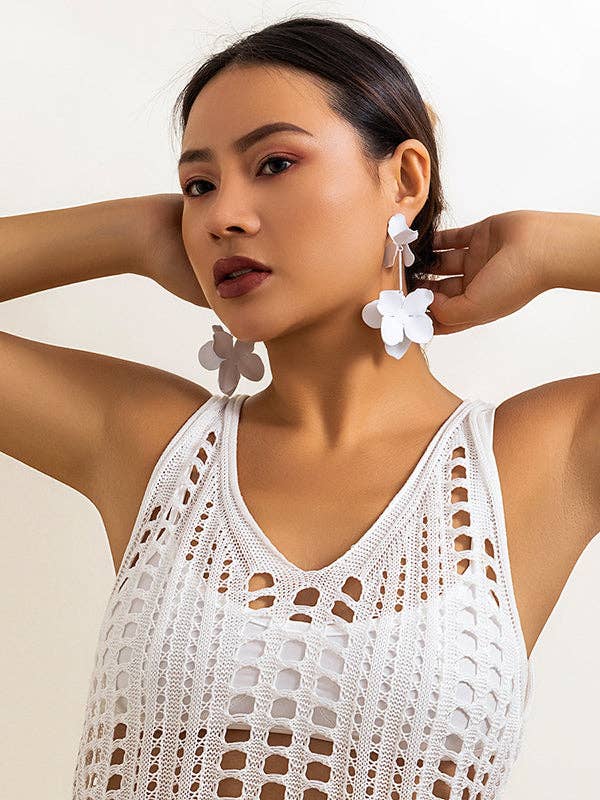 VividLux - Wholesale Dangle Earrings - Flower Shape Drop Earrings Earrings Accessories23