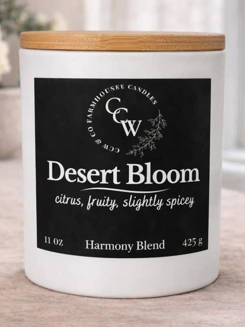 Cottage Jar Candle |11 oz - Desert Bloom for wholesale by CCW & Co farmhouse candles