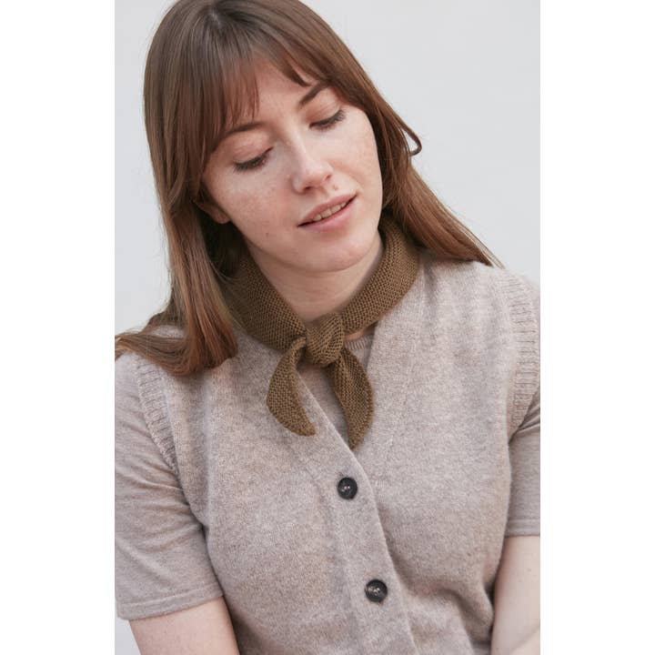 Cotton Garter Knit Mini Neckerchief for wholesale by Paul James Knitwear