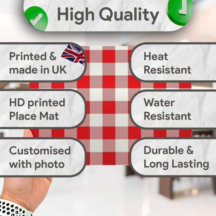 TheDogTagCo - Vente Sets de table - Napperon personnalisé, photo mate, antidérapant, arrière cuisine5