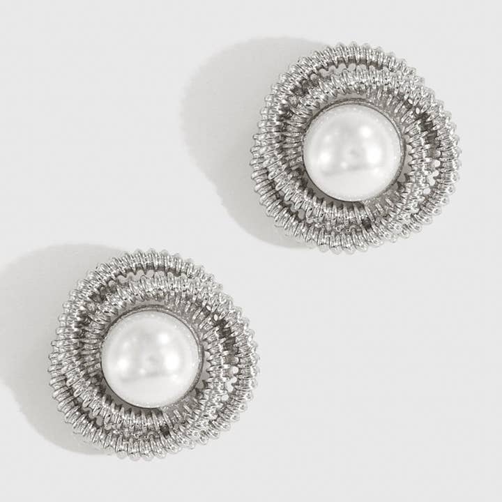 Mini 90's Pearl Stud Earrings for wholesale by DRAE COLLECTION