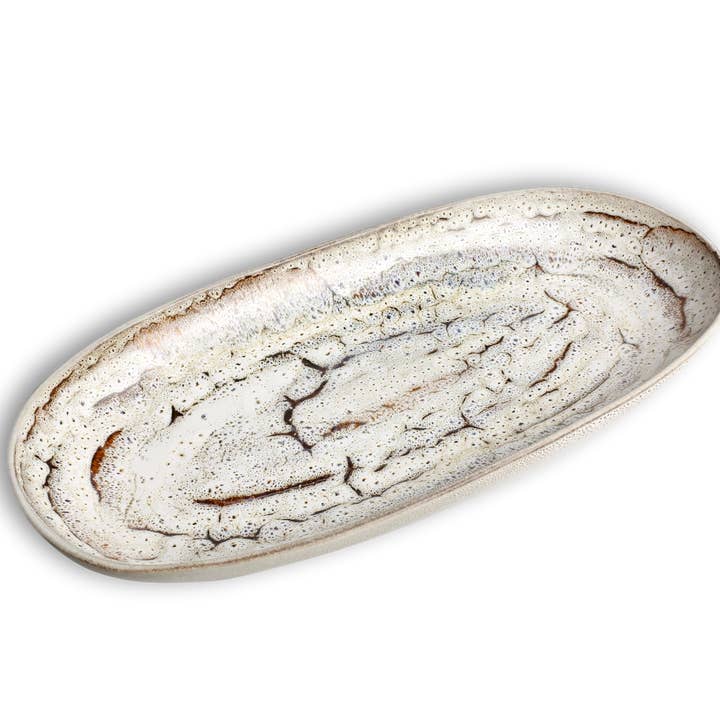 Truffle Large Oval Platter for wholesale by Carmel Ceramica