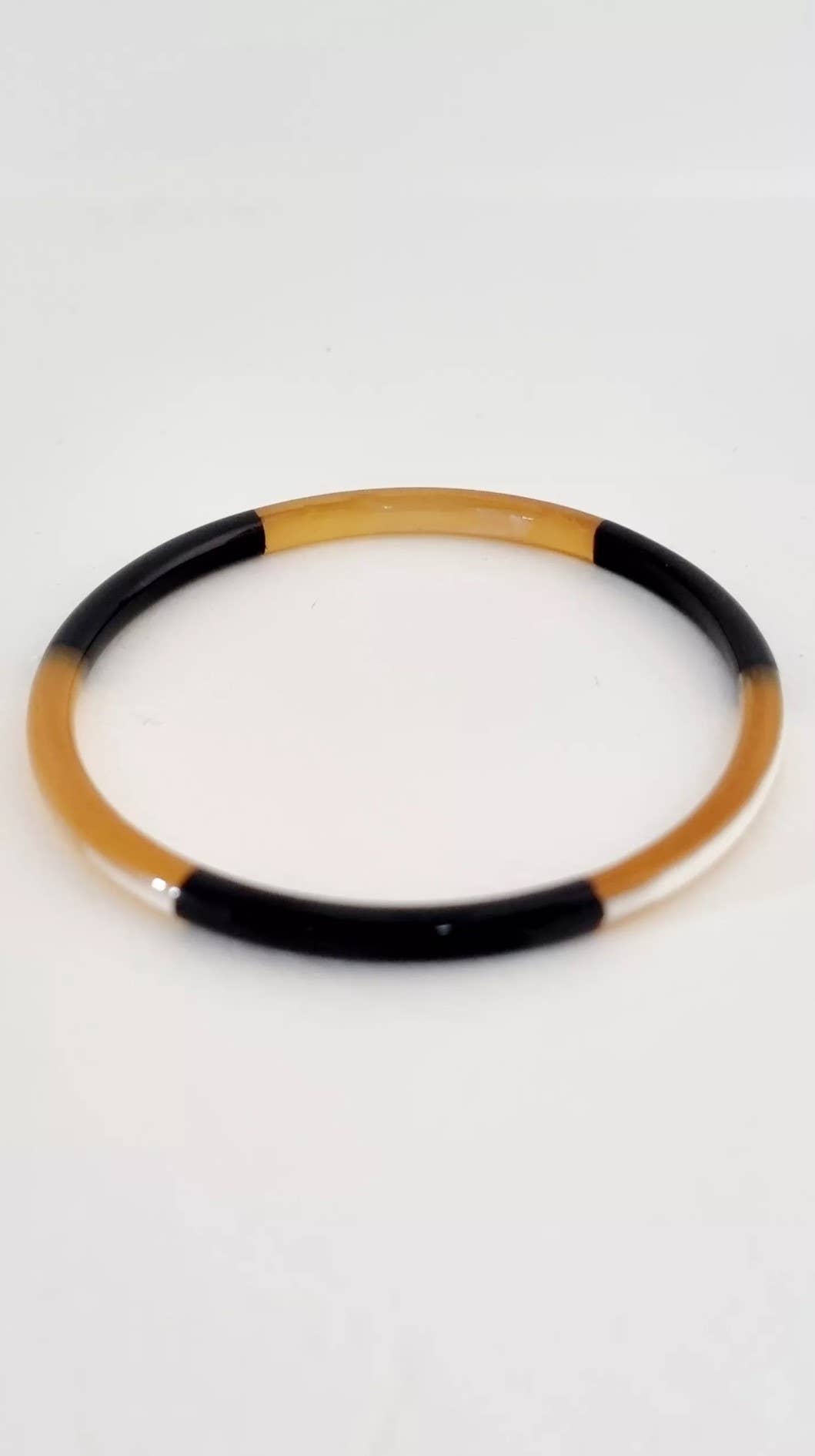 Le Coin Sauvage - Wholesale Bangle Bracelet - Horn Bangle Bracelet - 5 mm - Trio Black3
