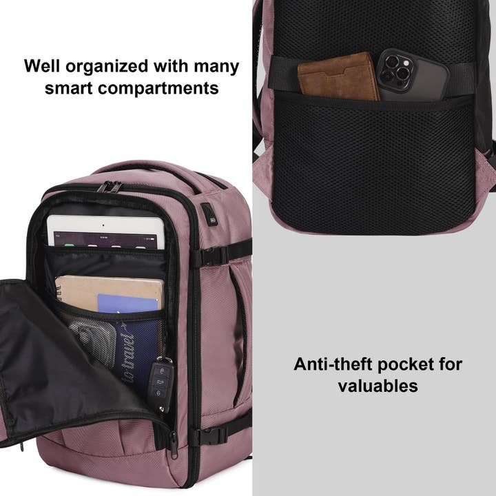 wandf - Wholesale Backpack - Unisex - Personal Item Bag Carry On Backpack with Charging Port25