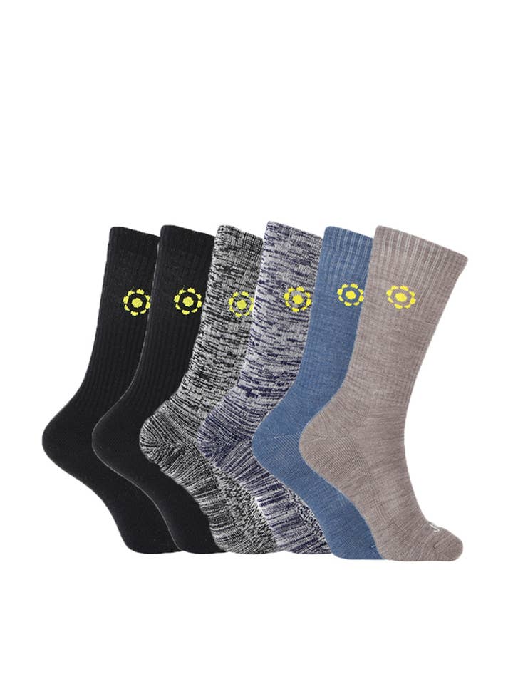 86% Rig Merinould Hverdagsstrømper - 6-pak for engroshandel hos Ja-vie