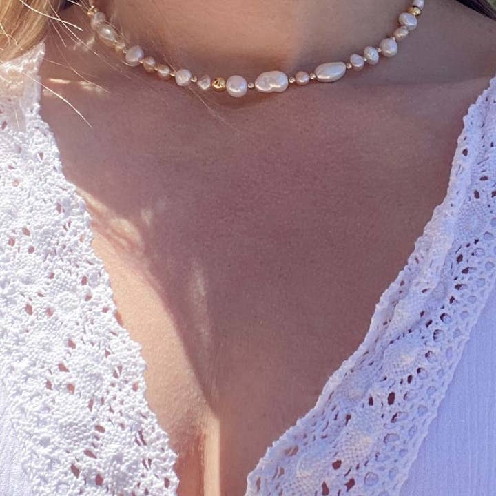 Angela Wozniak Jewellery - Wholesale Beaded/pearl necklace - Rhea Goddess Pearl Necklace2