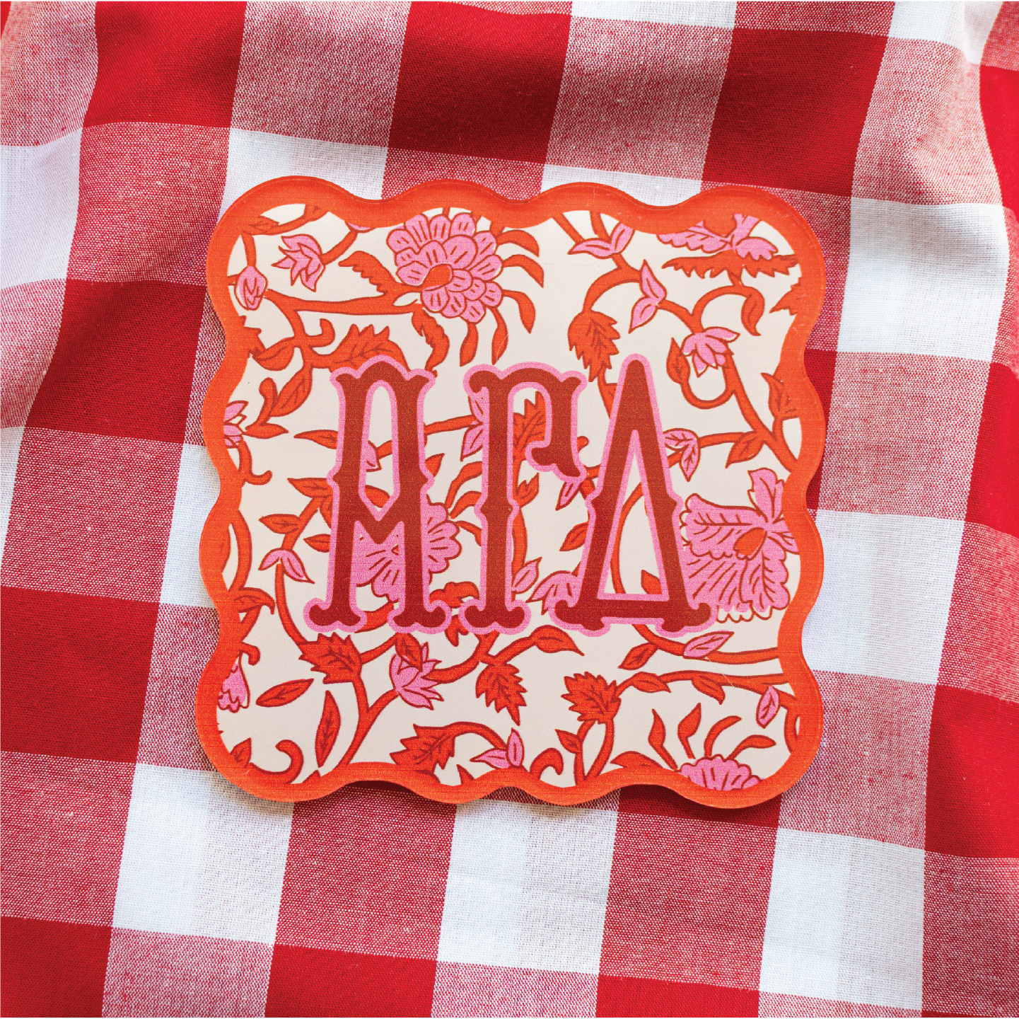 Swag - Vendita all'ingrosso Sottobicchiere - Sottobicchieri in acrilico con stampa a blocchi della confraternita - Set di 29