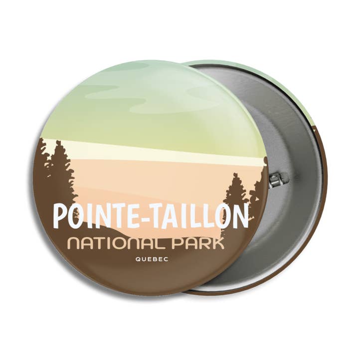 Pinback-knop in het nationale park Pointe-Taillon van Quebec voor wholesale door Canada Untamed