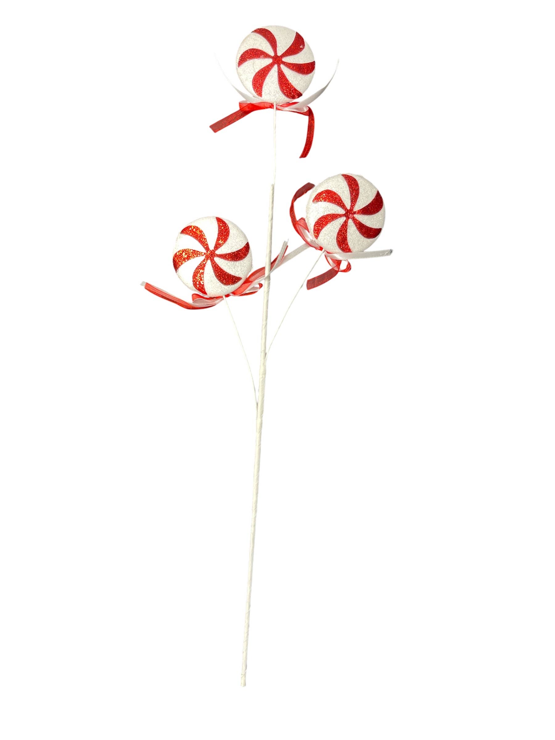 Thompson Wholesale - Wholesale Christmas Decoration - Red & White Sprays & Stems Package -- 41 Piece Set7