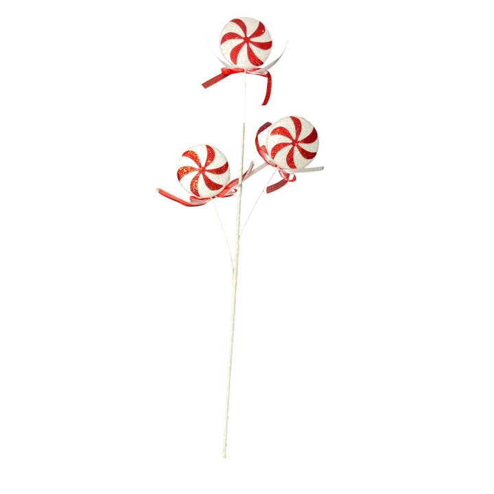 Thompson Wholesale - Wholesale Christmas Decoration - Red & White Sprays & Stems Package -- 41 Piece Set7