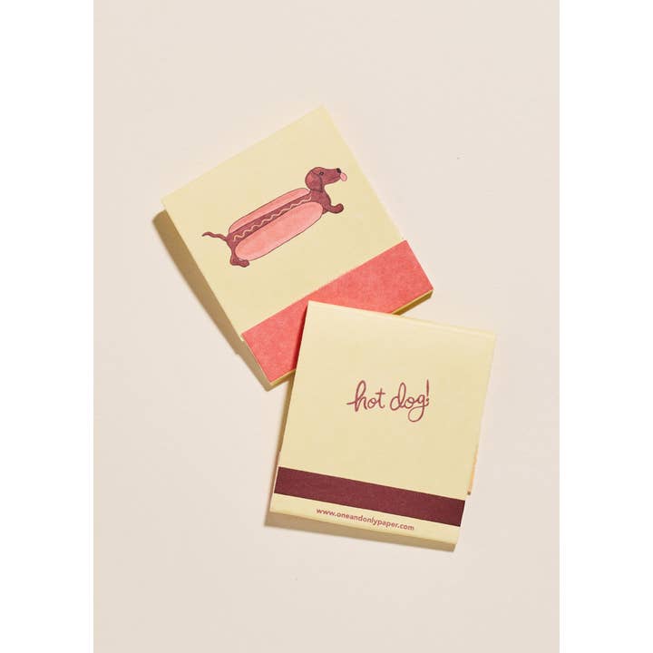 One & Only Paper - Venta al por mayor Cerillas - Caja de cerillas de 10 tallos con estampado de salchichas2