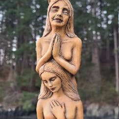Shaping Spirit - Wholesale Sculpture - Totem of Woman – Tan Feminine Totem Sculpture | Spiritual Art & Meaningful Gift1