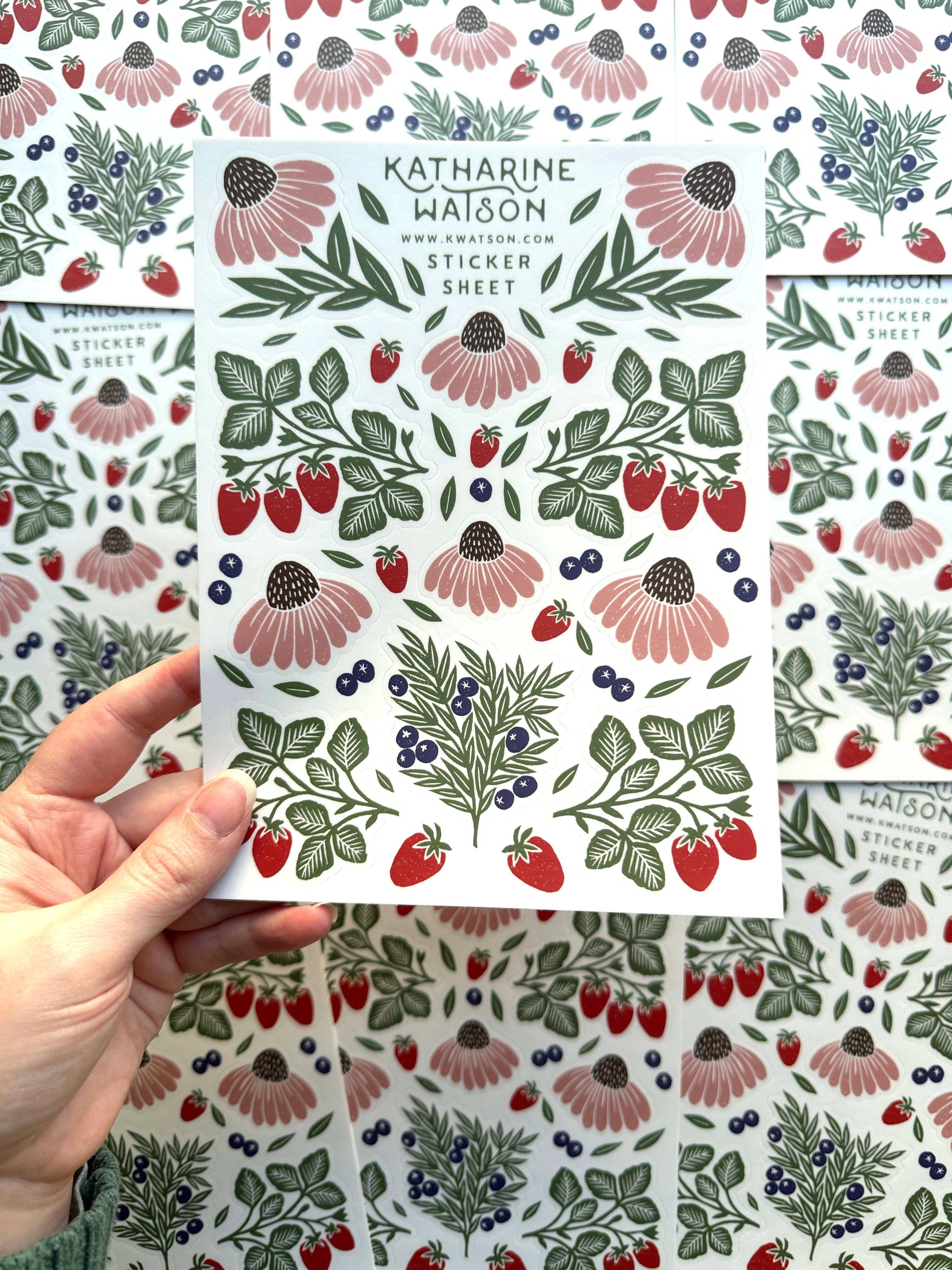 Katharine Watson - Vendita all'ingrosso Adesivo - Foglio di adesivi floreali1