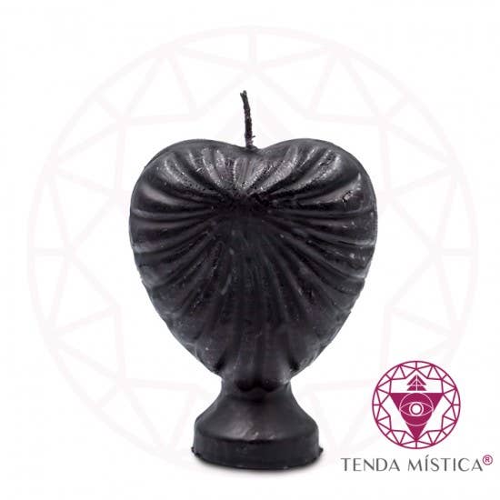 Black Heart Figure Candle for wholesale by Tenda Mística