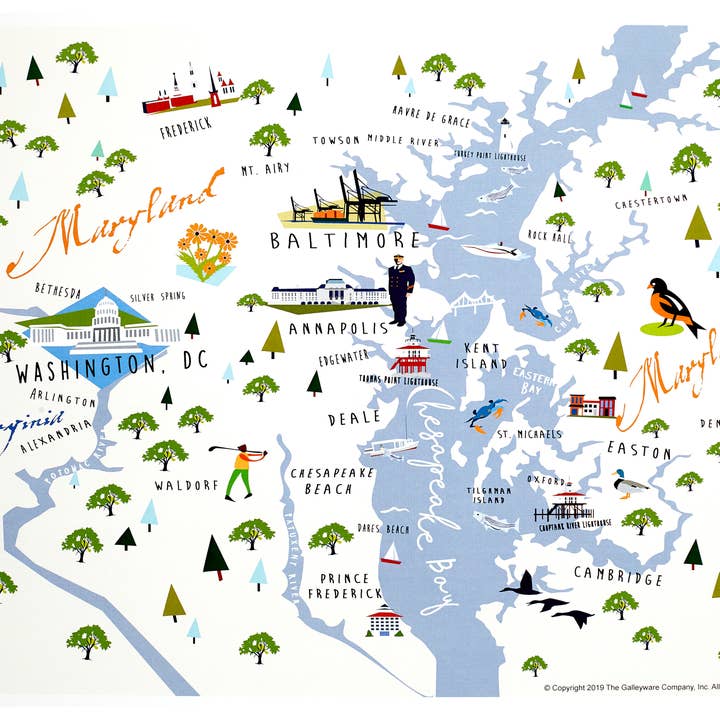 Galleyware - Wholesale Wall Decal/Stickers - Chesapeake Bay Decal
