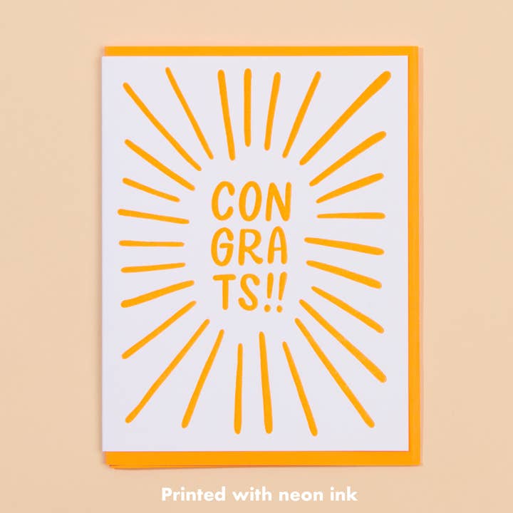 Tarjeta de Felicitación Letterpress - Hecha en EE. UU. para venta al por mayor de And Here We Are
