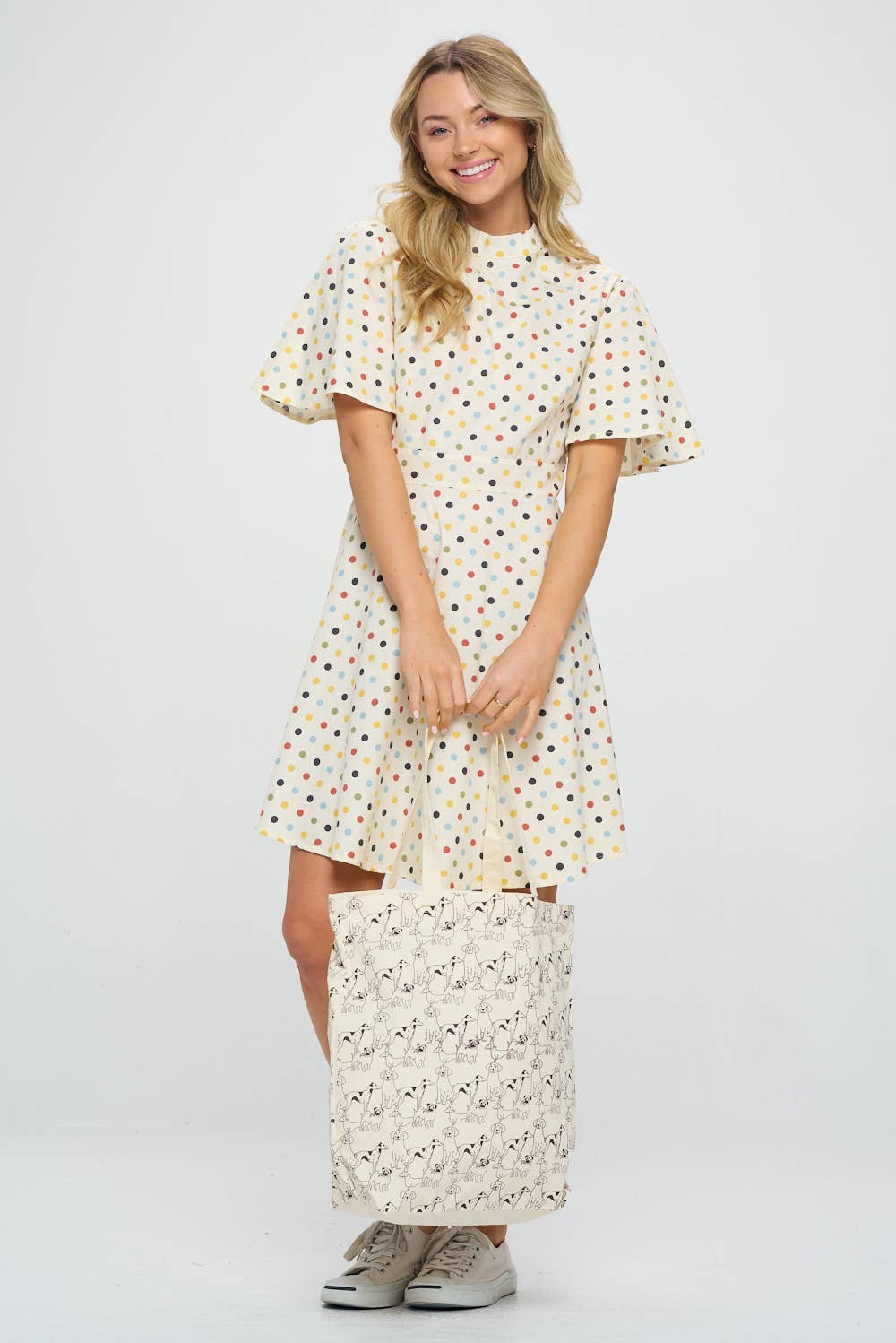 SM WARDROBE – Sacola - Mulher por atacado – CÃES IMPRIMEM TOTE BAGS3