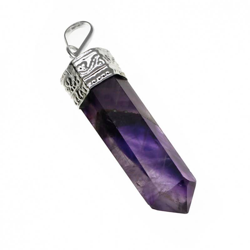 UniArt - Vente Breloques/médailles personnalisées - Pendentif en pointe de quartz naturel à 6 facettes11